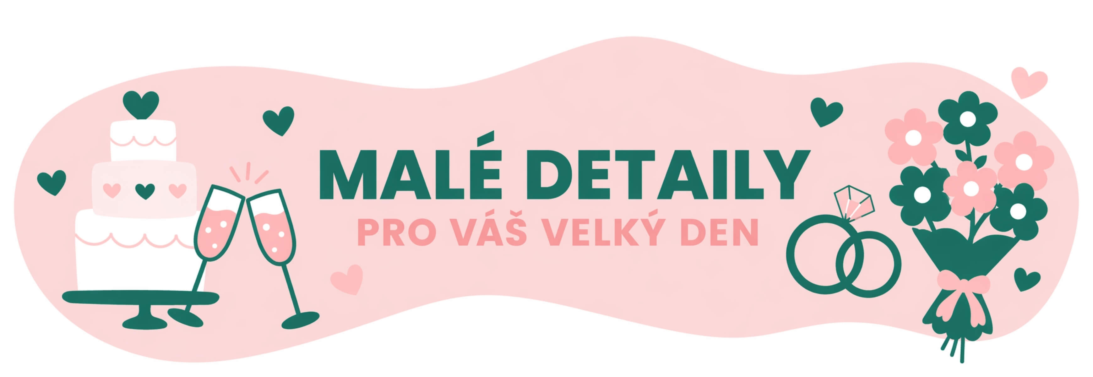 svatebni doplnky dotek radosti - stuhy, navleky na kapesnicky, oznameni